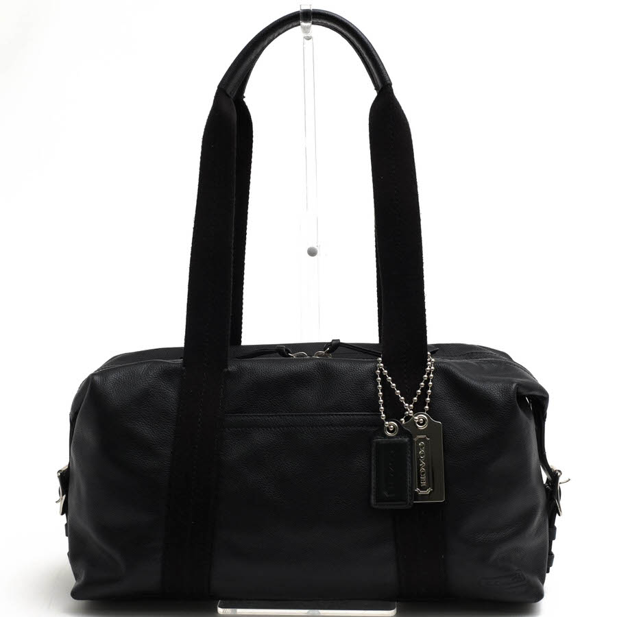 COACH ボストンバッグ コーチ 70491 Thompson Medium Duffle Satchel トンプソン ミディアム ダッフル サッチェル スパイロレザー 牛革 シボ革 シュリンクレザー 肩掛け ワンショルダーバッグ ミニボストン 【中古】
