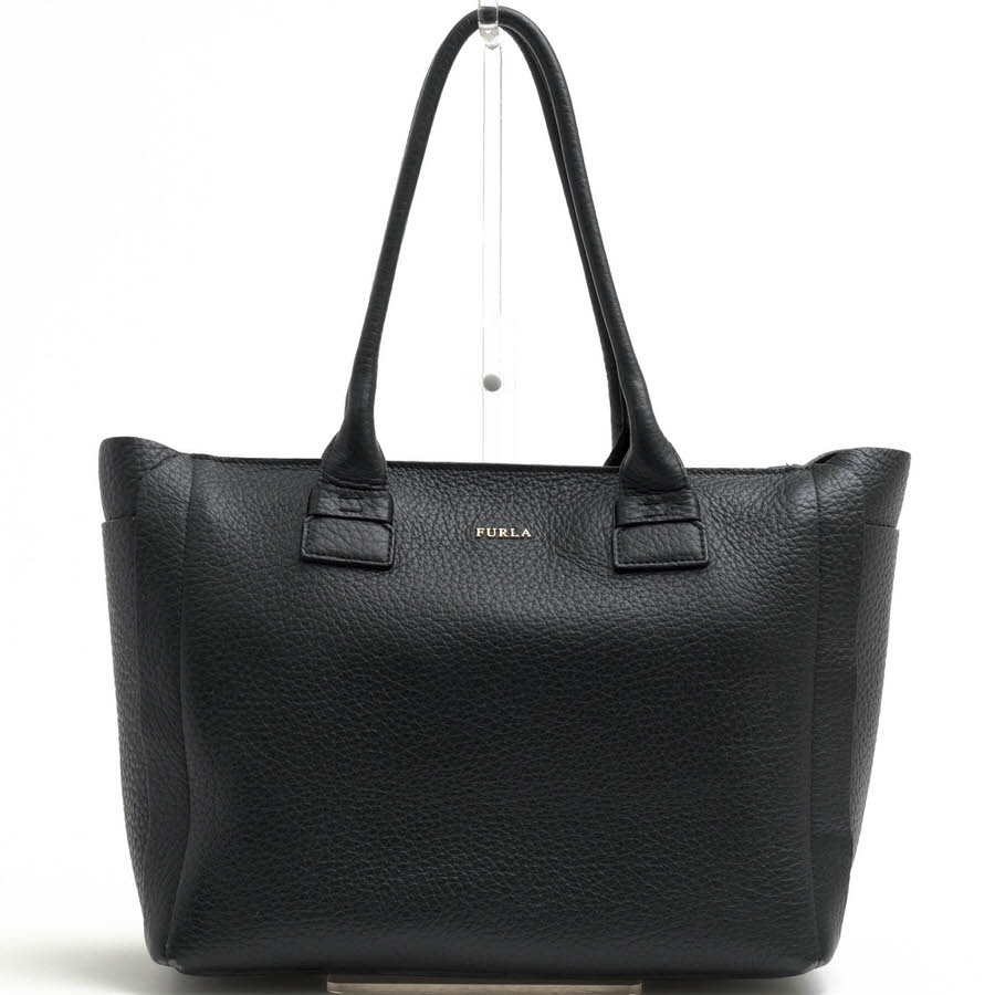 FURLA トートバッグ フルラ CAPRICCIO TOTE カプリッチョ 牛革 シボ革 シュリンクレザー 【中古】