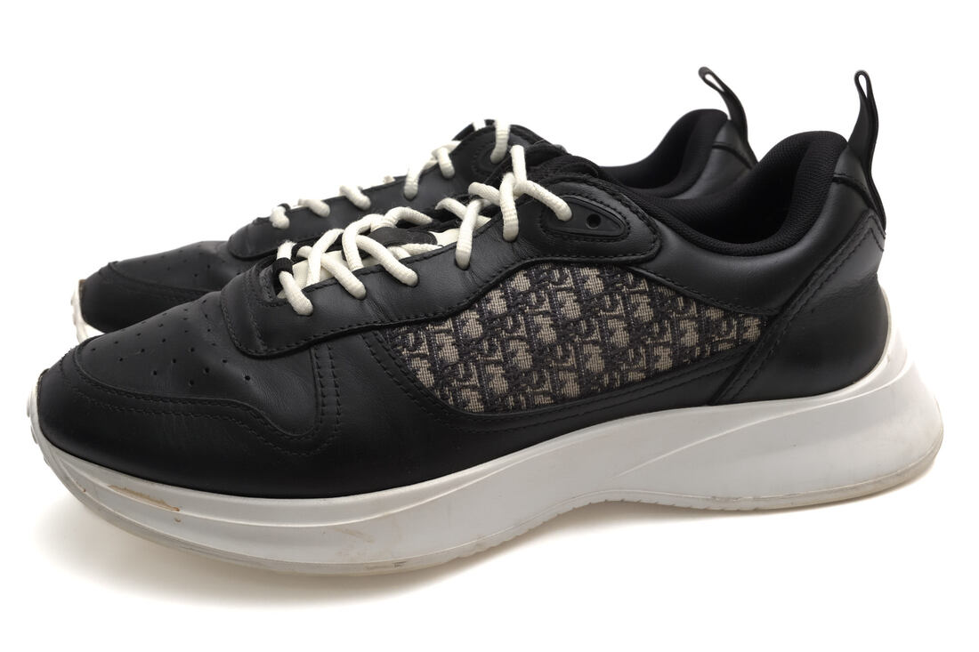 Christian Dior ローカットスニーカー クリスチャンディオール 3SN299ZIR96544 B25 RUNNER DO JACQUARD CALF カーフレザー 牛革 ディオールオブリーク柄 
