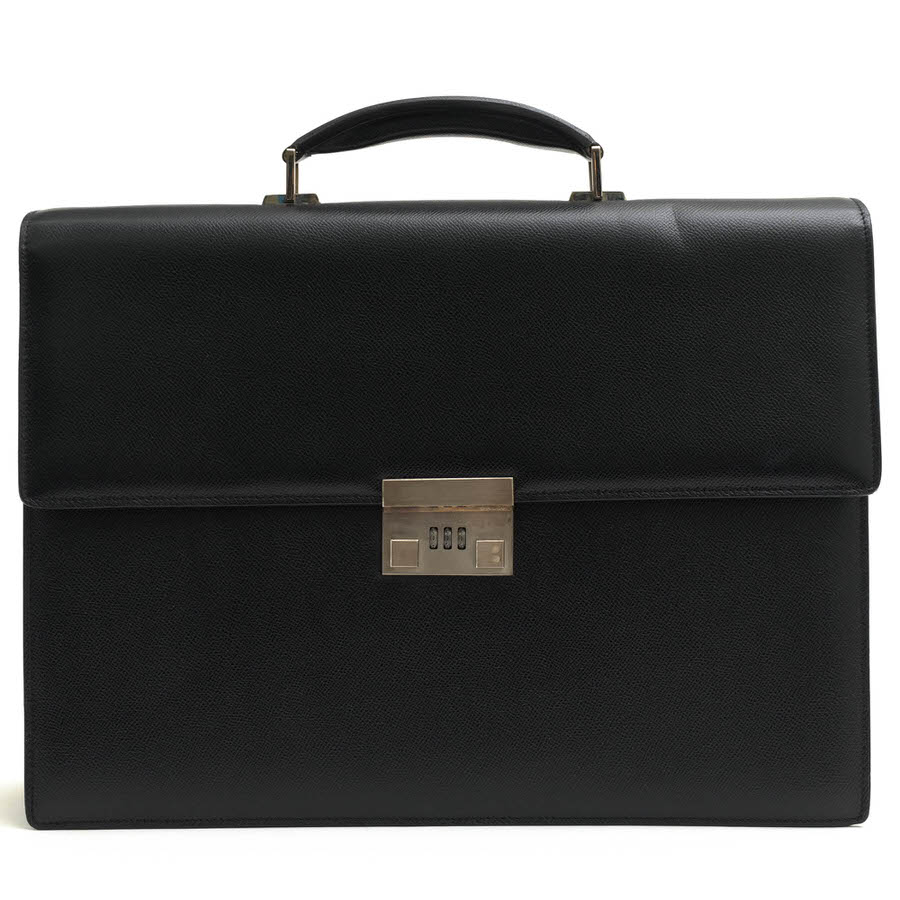 BALLY ビジネスバッグ バリー Naccord カーフレザー 仔牛革 グレイン型押し 【中古】