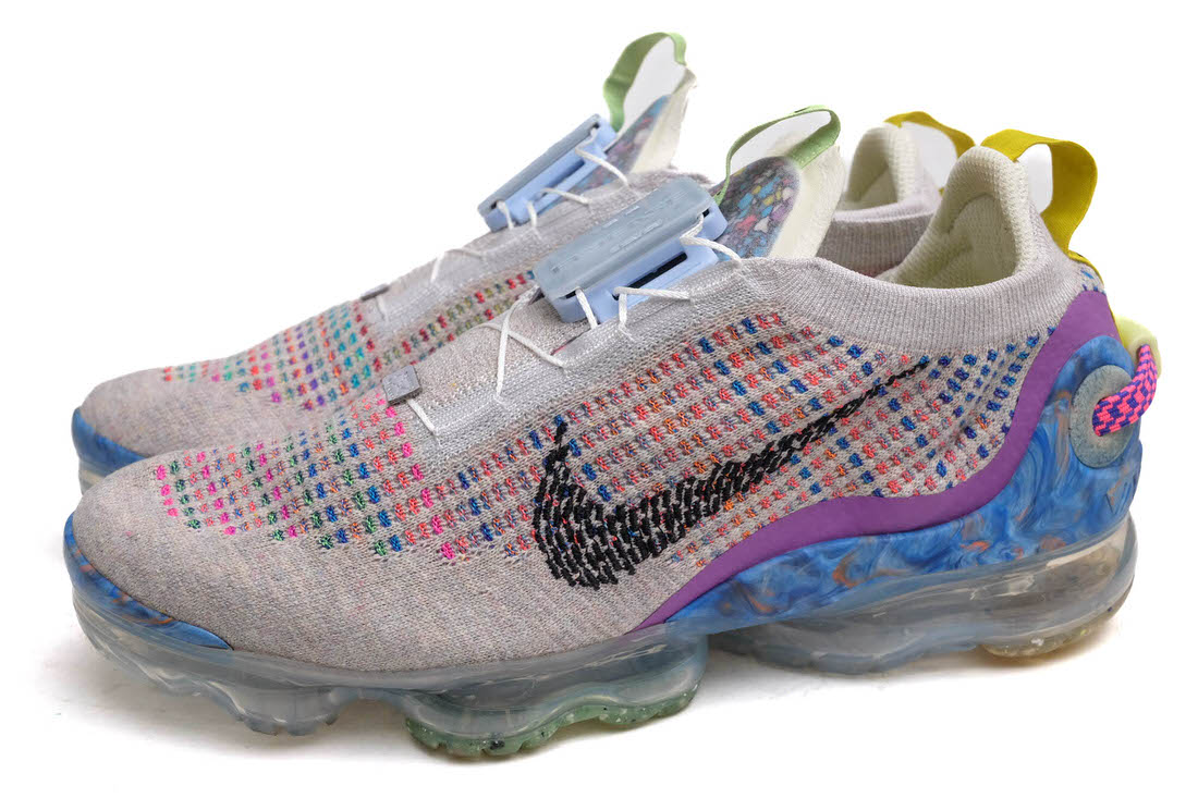 NIKE ローカットスニーカー ナイキ CJ6740-001 AIR VAPORMAX 2020 FK Pure Platinum ヴェイパーマックス フライニット ピュアプラチナ リサイクル マルチカラー 【中古】