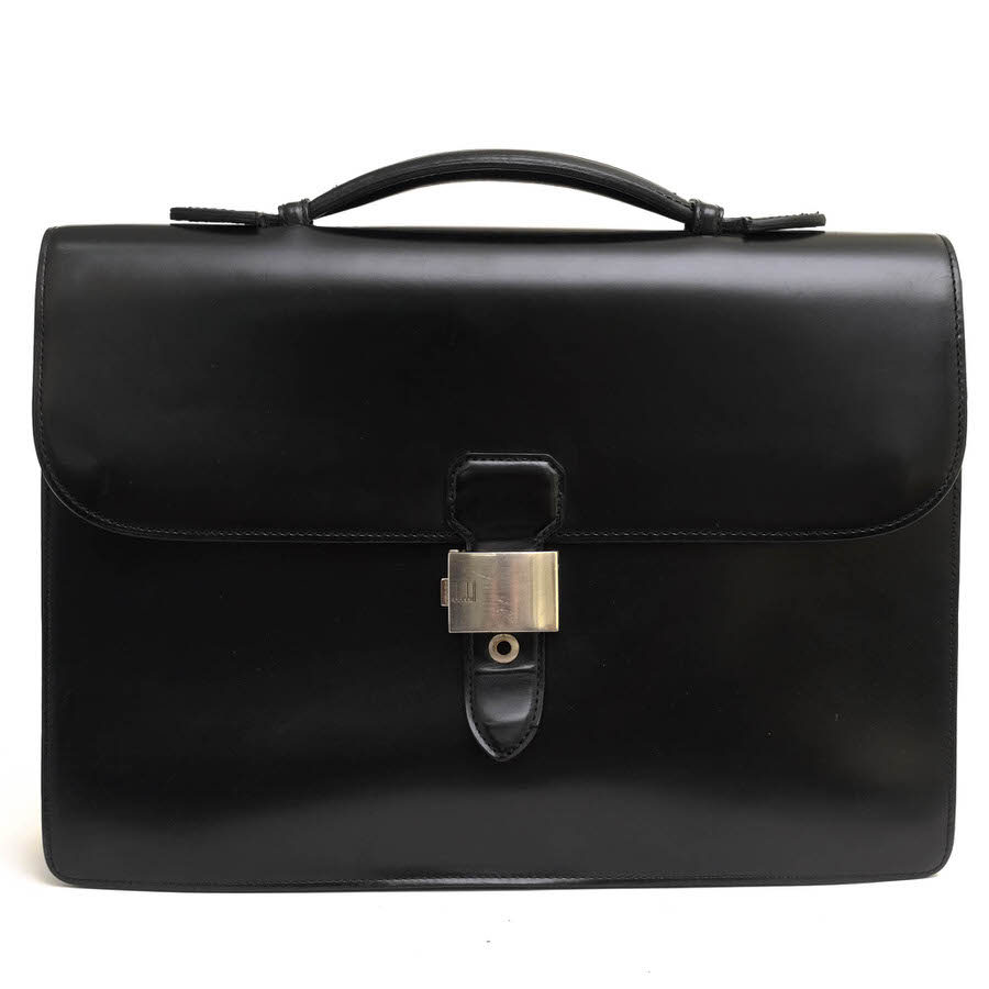 Dunhill ビジネスバッグ ダンヒル YR6060A Confidential Briefcase コンフィデンシャル 牛革 カーフ フラップ式 【中古】