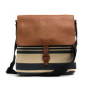 COACH ショルダーバッグ コーチ F71271 Heritage Beach Vintage Stripe Map Bag ヘリテージ ビーチ ヴィンテージストライプ マップバッグ 一部牛革 クロスボディバッグ 【中古】