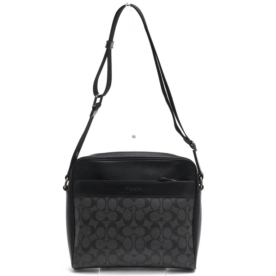 COACH ショルダーバッグ コーチ F28456 Charles Camera Bag In Signature Canvas チャールズ カメラバッグ シグネチャー柄 【中古】
