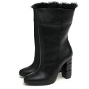 Salvatore Ferragamo ~hu[c tFK Loris Fur trimmed Boots v J[t u[eB[ TChWbv t@[ є v[gD yÁz