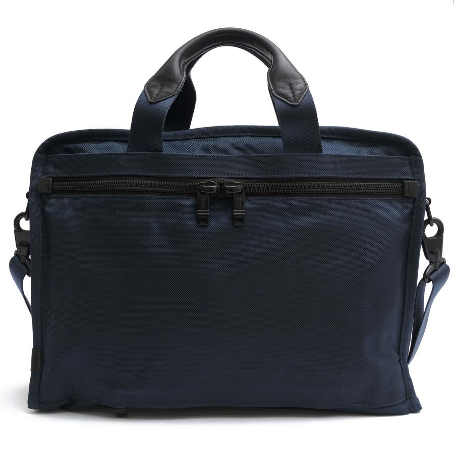 ブランディングのTUMI ビジネスバッグ トゥミ 26108NVSE ALPHA Ballistic Business Organizer Portfolio Brief SHIPS別注 FXTバリスティックナイロン ナパレザー 牛革 2WAY ショルダーバッグ 【中古】｜アングル2