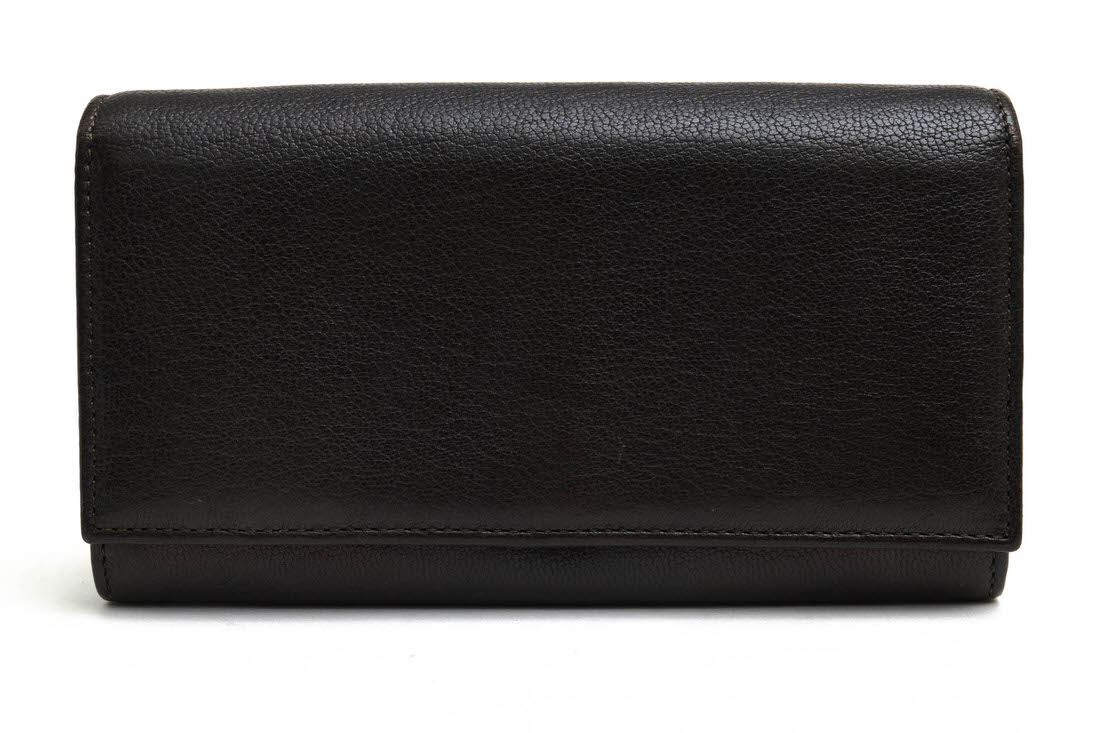 MARNI 長財布 マルニ PFMOA18U00 LG056 PORTAFOGLIO CAPRA SOFT 山羊革 ゴートスキン フラップタイプ 小銭入れあり 二つ折り シボ革 シュリンクレザー 【中古】