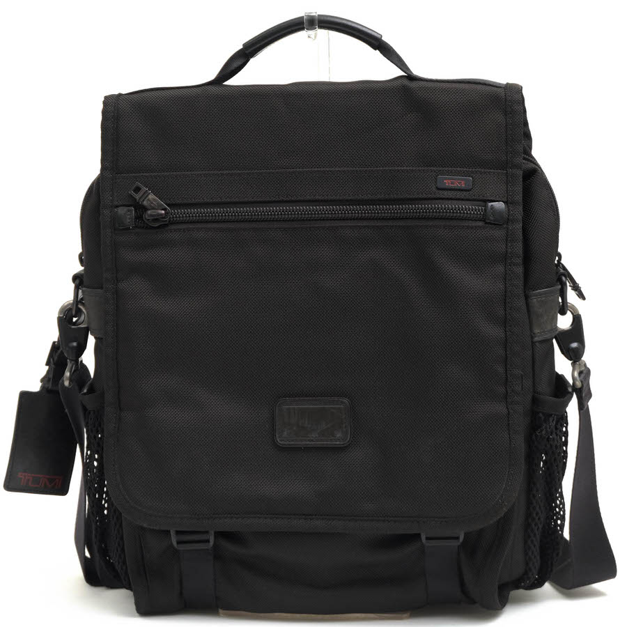 TUMI リュック トゥミ 26189DH Alpha 3 in 1 Backpack Messenger Bag アルファ スリーインワン バックパック メッセンジャー ビジネスバッグ ブリーフケース FXTバリスティックナイロン ナパレザー 牛革 デイパック 2WAY ショルダーバッグ 【中古】