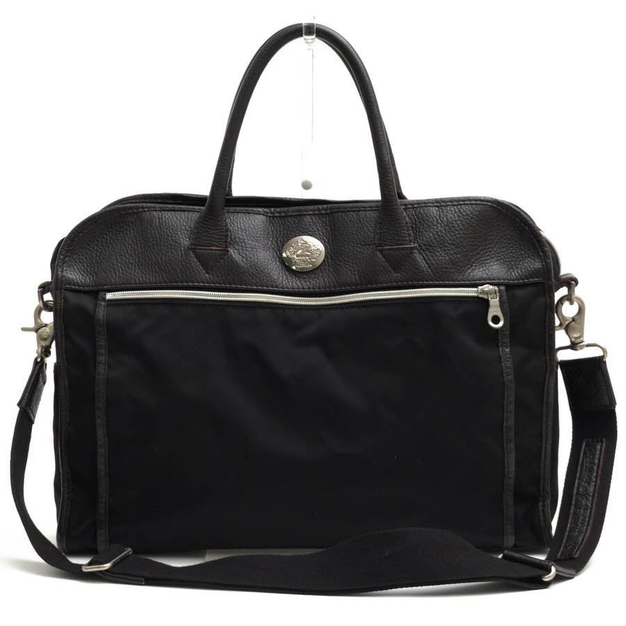 orobianco ビジネスバッグ オロビアンコ SENZAREGOLA-B センツァゴーラ 伊リモンタ社ナイロン 牛革 A4サイズ収納可 2WAY ショルダーバッグ 【中古】