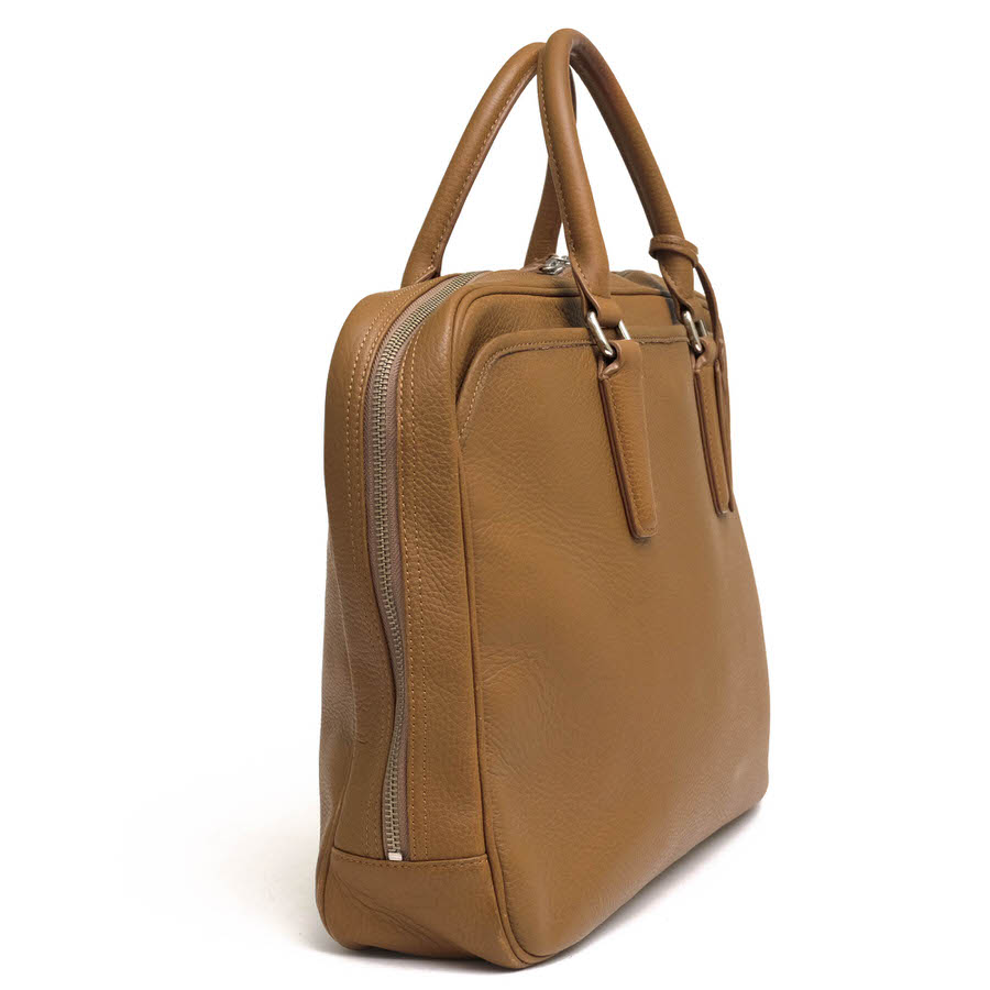 UNITED ARROWS ビジネスバッグ ユナイテッドアローズ UA LEATHER BRF UA レザー ブリーフ バッグ 牛革 2WAY ショルダーバッグ シボ革 シュリンクレザー 【中古】