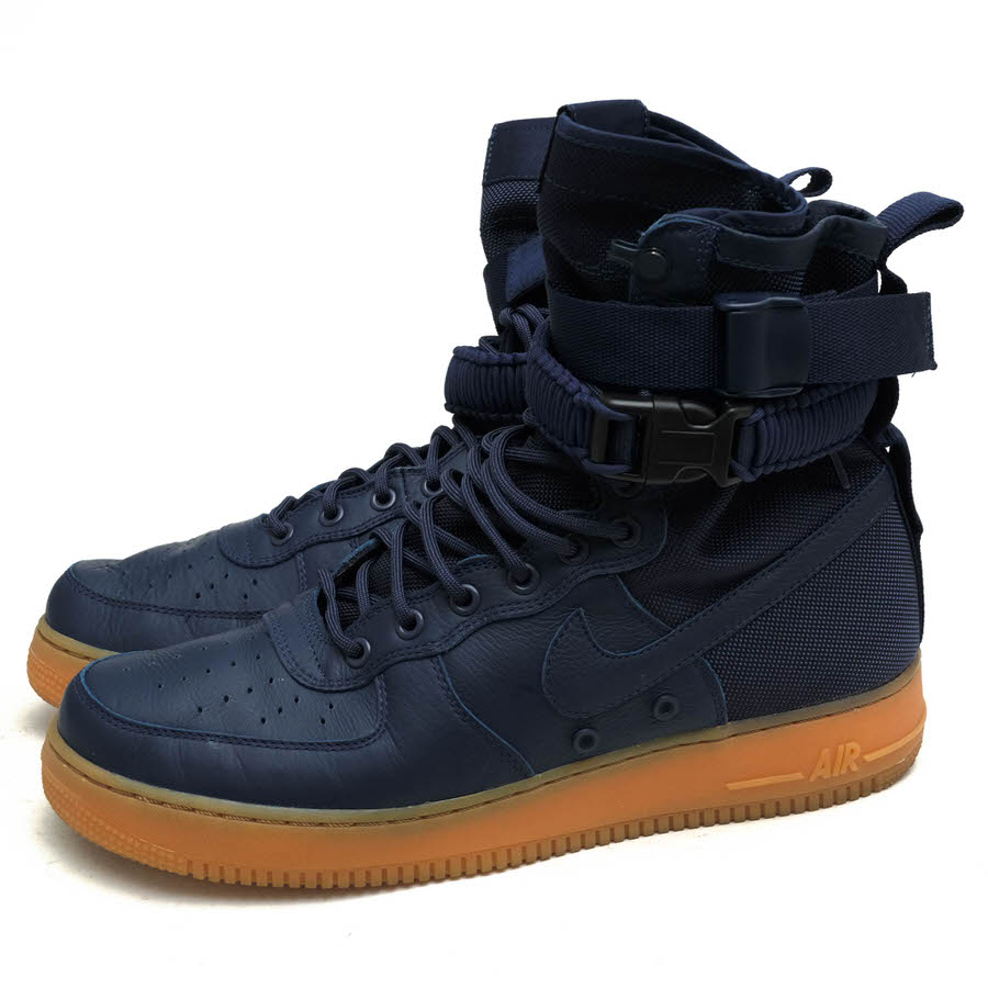 NIKE ハイカットスニーカー ナイキ 864024-400 SPECIAL FIELD AIR FORCE 1 MIDNIGHT NAVY スペシャル フィールド エア フォース1 ミッドナイトネイビー バリスティックナイロン ミリタリー 【中古】