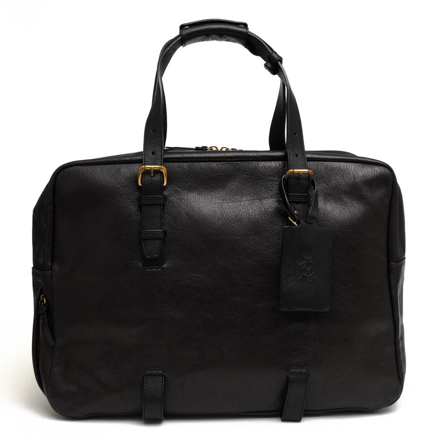 Dunhill ボストンバッグ ダンヒル L3P225B ENDEAVOUR 24 HOUR BAG エンデバー 24アワーズバッグ バッファローレザー 水牛革 シボ革 シュリンクレザー 【中古】