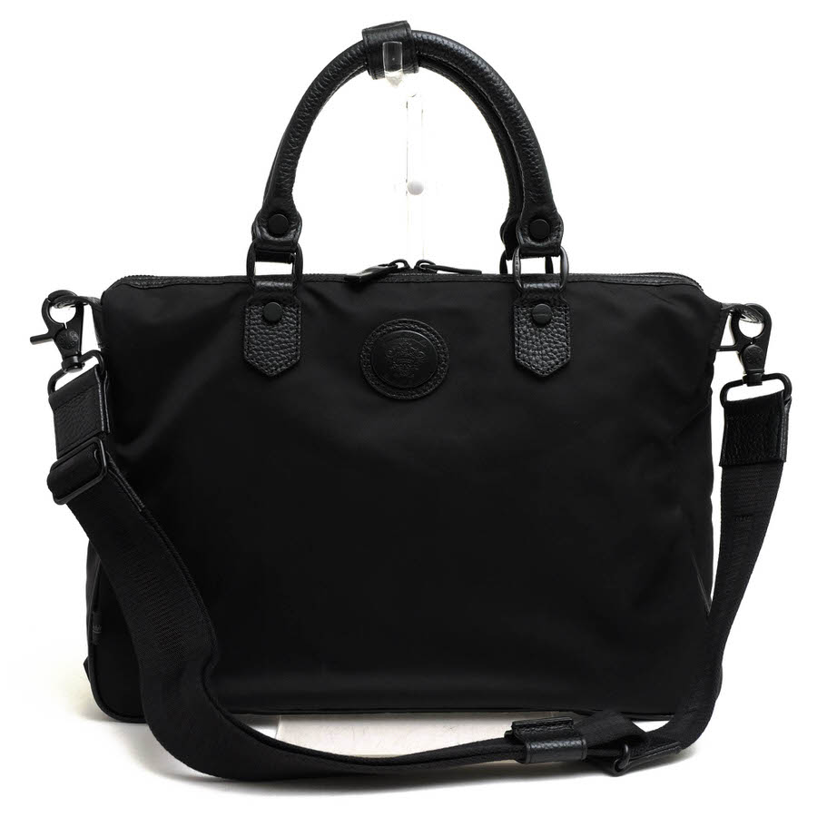 orobianco ビジネスバッグ オロビアンコ 601501 PRIGOLO-AJ-Z8-TT SAC 039 S BAR サックスバー限定 BLACK-LINEシリーズ 伊リモンタ社ナイロン 2WAY ショルダーバッグ 【中古】