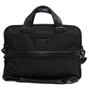 TUMI ビジネスバッグ トゥミ 26115D2 Alpha2 Triple Compartment Brief アルファ2 トリプル コンパートメント FXTバリスティックナイロン ナパレザー 牛革 3層式 2WAY ショルダーバッグ ノートPC収納可 【中古】