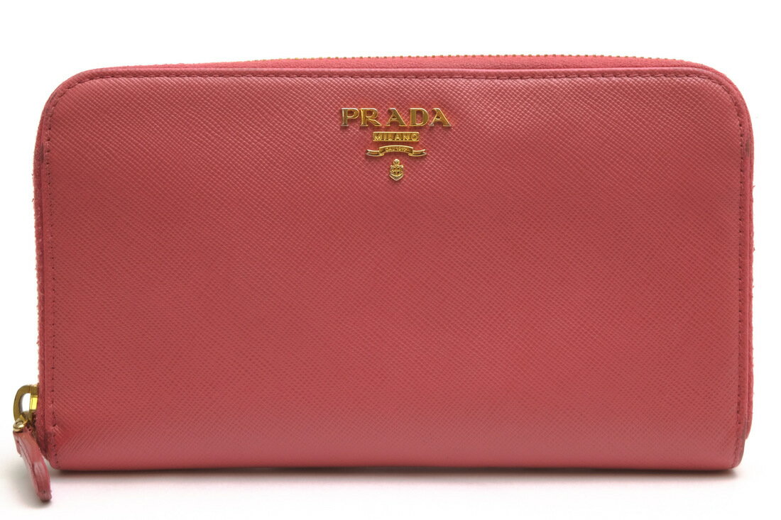 PRADA 長財布 プラダ 1M0506 SAFFIANO METAL PORTAFOGLIO PORTAMON カーフレザー 牛革 小銭入れあり ラウンドジップ ラウンドファスナー 