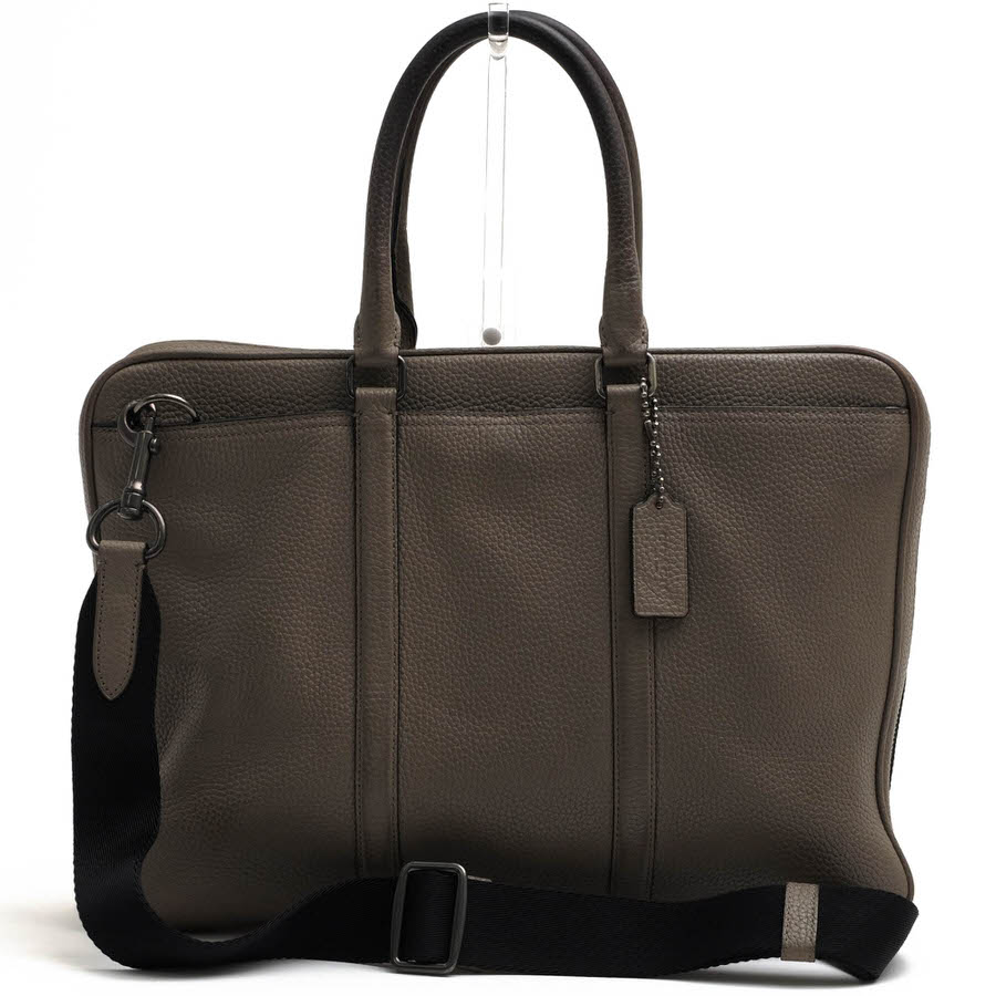 COACH ビジネスバッグ コーチ 71778 Metropolitan Slim Brief メトロポリタン ブリーフ ペブルドレザー..
