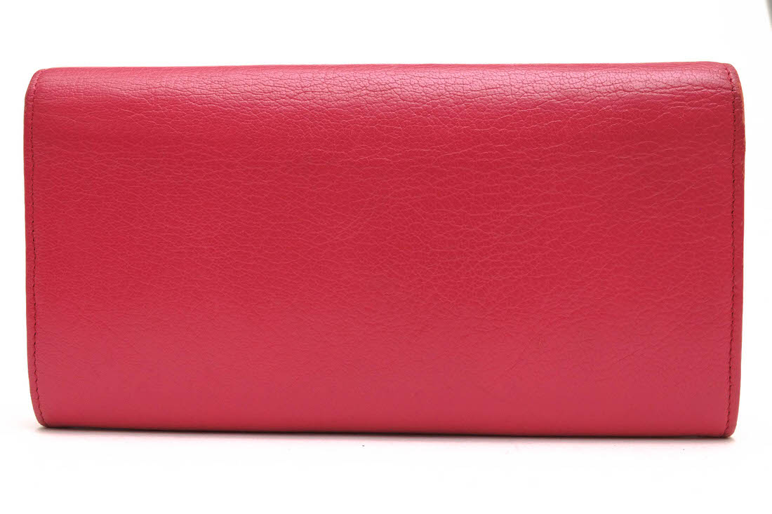 Cartier 長財布 カルティエ L3001376 INT WALLET LOVE 2 GUSSETS FUCHSIA GOAT ラ...