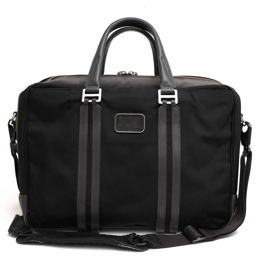 TUMI ビジネスバッグ トゥミ 68409DGYE DELUXE LAPTOP BRIEF Jarvis ジャーヴィス 日本限定モデル バリスティックナイロン 2WAY ショルダーバッグ ノートPC収納可 【中古】