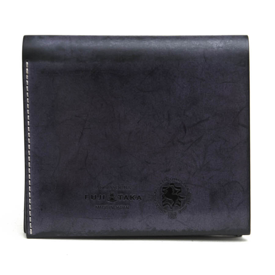 FUJITAKA 財布 フジタカ 660614 Quartz クォーツ 純札 二つ折り財布 カード段4 馬革 コードバン 小銭入れなし 札入れ 二つ折り 【中古】