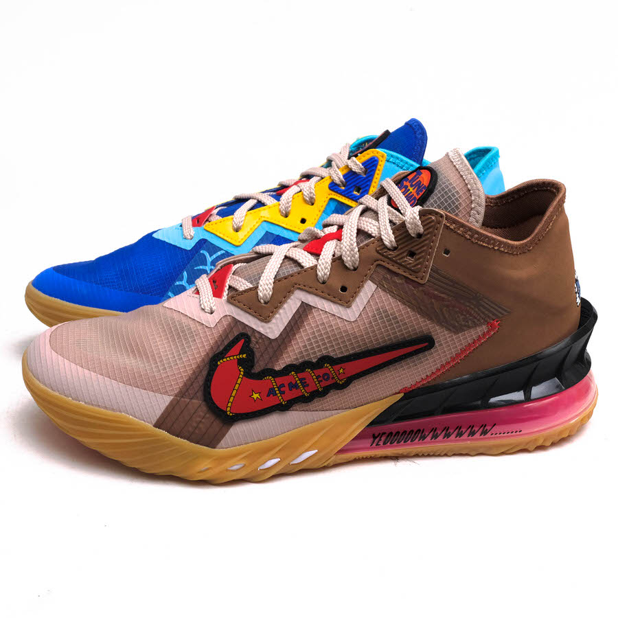 NIKE ハイカットスニーカー ナイキ CV7562-401 LEBRON 18 LOW Wile E. vs. Roadrunner レブロン 18 スペース プレイヤーズ スペース・プレイヤーズ レブロン・ジェームズ 【中古】