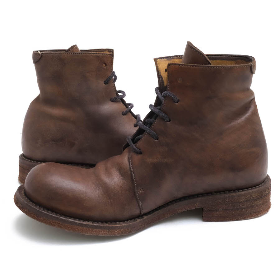 10sei0otto レースアップブーツ ディエチセイゼロオット SHARLOCK CHUKKA BOOTS GUIDIカーフ 牛革 ヴィンテージ加工 レザーソール プレーントゥ 【中古】