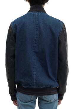 NIKE スタジャン ナイキ NSW SELVEDGE DENIM DESTROYER JACKET デストロイヤー 赤耳 袖レザー 牛革 アワードジャケット リブ デニム 【中古】