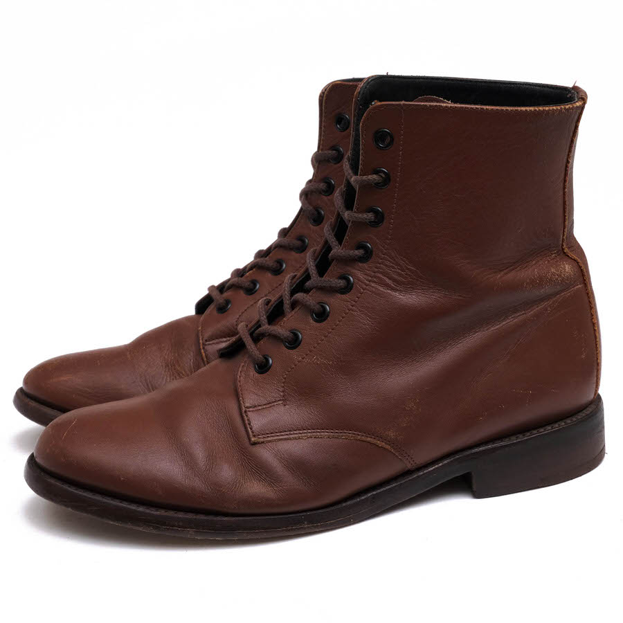 GEORGE COX レースアップブーツ ジョージコックス 8 HOLE LEATHER BOOTS VICTIM ヴィクティム別注 レザーソール 【中古】