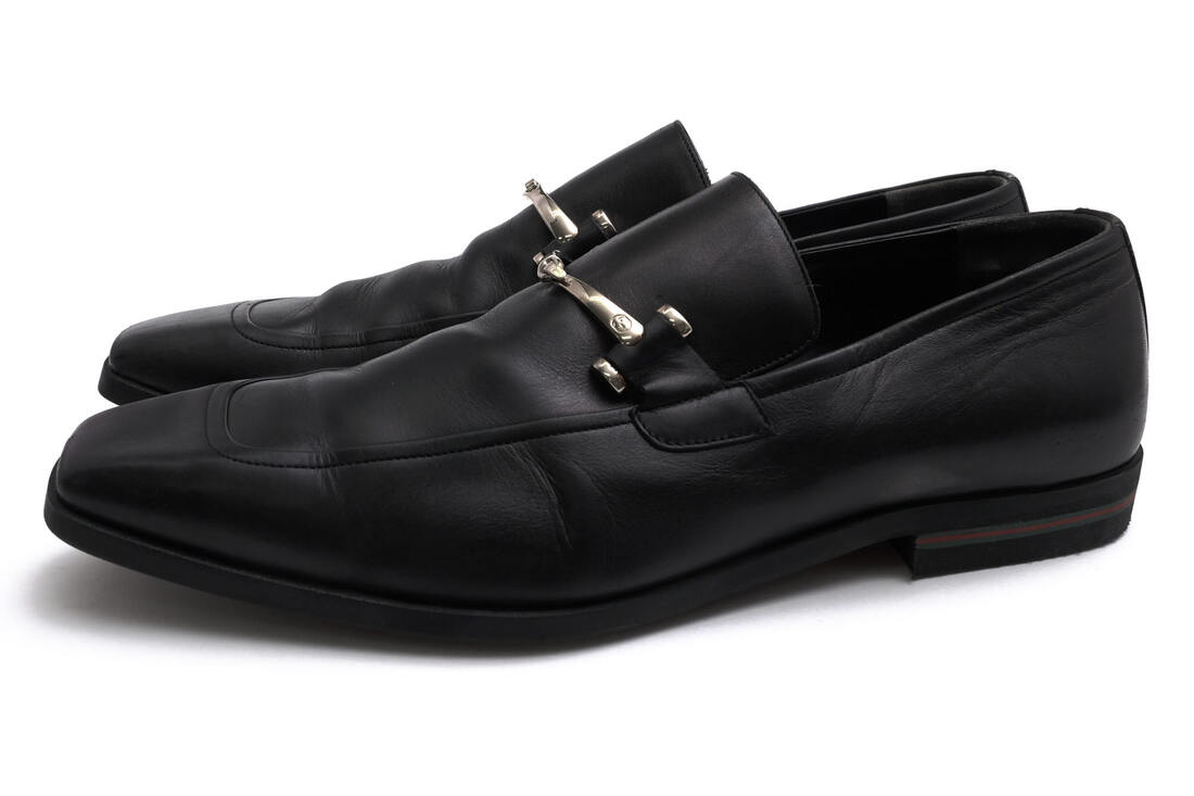 gucci///////////////\\\' - GUCCI ビットローファー グッチ 147827 カーフレザー 牛革 ホースビット マッケイ製法 【中古】