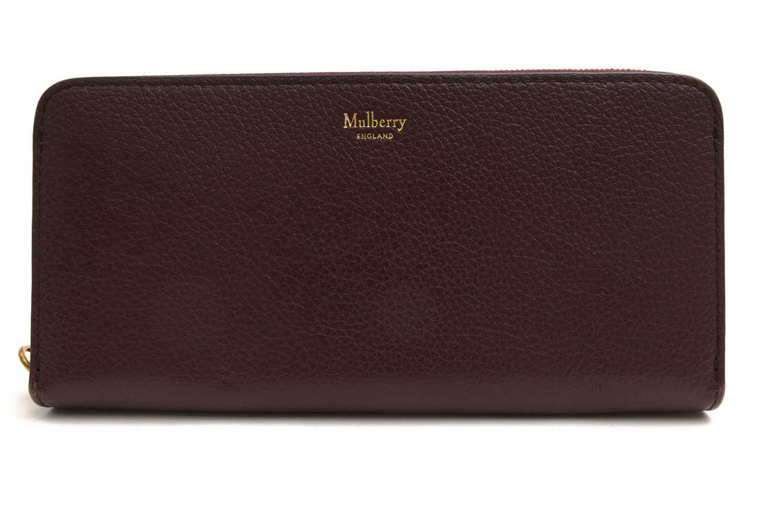 MULBERRY 長財布 マルベリー RL4887 206K120 8 CC Zip Around Wallet Small Classic Grain 牛革 ...