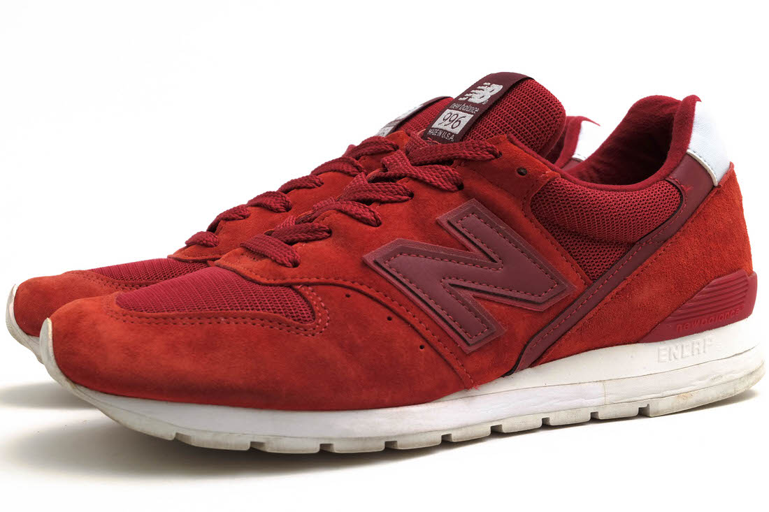 NEW BALANCE ローカットスニーカー ニューバランス M996LRD ナイロンメッシュ ピッグスキンスエード C-CAP&ENCAP構造 【中古】