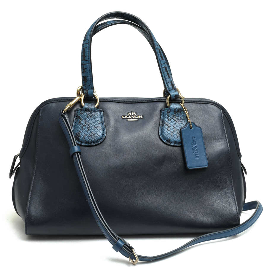 COACH ハンドバッグ コーチ 36853 Colorblock Exotic Leather Nolita Satchel ノリータ サッチェル カラーブロック スムース カーフ 牛革 2WAY ショルダーバッグ ミニボストン 【中古】