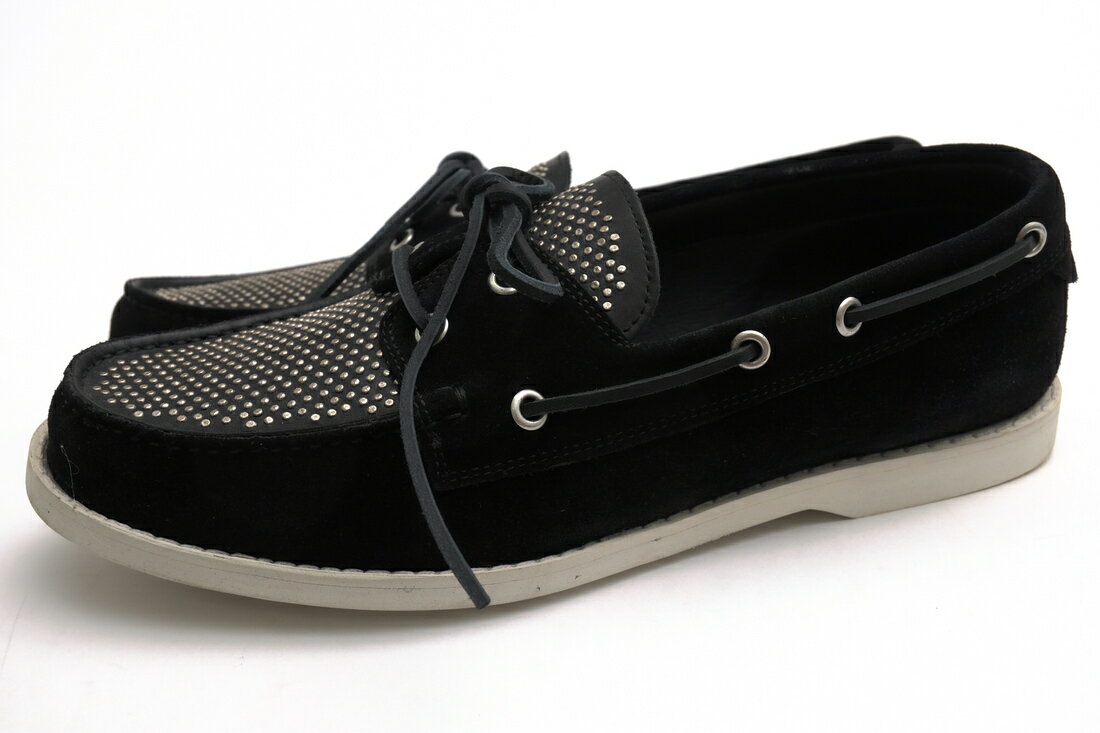 YVES SAINT LAURENT デッキシューズ サンローラン DO 315386 LACE UP Clou Deck w/ Studs パリ PARIS エディ・スリマン Hedi Slimane 牛革 ラバーソール スタッズ 