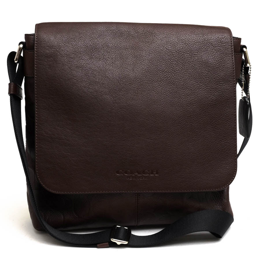 COACH ショルダーバッグ コーチ F72220 CHARLES SMALL MESSENGER IN SIGNATURE チャールズ スモール メッセンジャー シグネチャー スムースカーフ 牛革 シグネチャー柄 メッセンジャーバッグ 【中古】