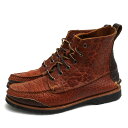 BRANDINGの全商品で利用可↓↓1%OFFクーポン↓↓RANCOURT＆Co. ランコート ワークブーツ メンズ 6 Eye Boot w/ Toe GUARD Brooks Brothers ブルックスブラザーズ別注 Bison商品説明元々コールハーンの職人であった創業者が、1964年アメリカのメイン州にてモカシンを専門とするシューズファクトリーとして創業したランコート。100年以上続く伝統的なモカシンの製法を頑なに守り続け、熟練された職人によるハンドソーイングの製法を守り続けるアメリカ・メイン州でも数少ないシューズファクトリーブランンドの一つです。そのクオリティーの高さからブルックスブラザーズをはじめとする多くのセレクトショップとのダブルネームを手掛けてきました。ラッセルモカシンやYUKETENと並びハンドソーイングで仕上げられるモカシンシューズは手作りならではの暖かみと履き込むごとに足に馴染む作りで長年に渡って愛されている。最近ではニューヨークの高級革靴店「Leffot」のオリジナルのシューズを製作するなど、アメリカでは信頼のモカシンシューズとして地位を確立しています。ブルックスブラザーズが別注したランコート社のハンティングモカシン。熟練された職人によるハンドソーイング製法で仕上げたモカシンタイプで、シボが入った革を使用し、エイジングが楽しめる一足です。商品詳細◆ブランド名　RANCOURT＆Co.◆サイズ表記　US8.5◆日本サイズ参考　約26.5cm◆サイズ詳細　アウトソール靴底全長 約29.5cm、アウトソール靴底幅 約10cm、ヒール高さ約2.5cm、ブーツ高さ 約17cm◆仕様　ワイズD◆特徴　トゥガード モカシン Vibramソール モックトゥ◆型番　6 Eye Boot w/ Toe GUARD◆生産国　USA◆素材　上質な革 レザー◆素材詳細　シュランケンバイソン（Bison）◆色　ブラウン 茶◆商品状態　中古品-良い◆付属品　保存箱◆備考　Brooks Brothers ブルックスブラザーズ別注