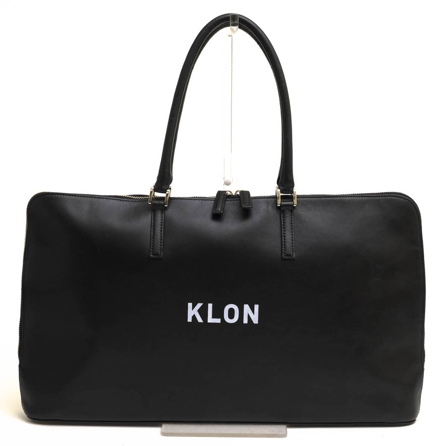 KLON トートバッグ クローン ACTIVE LEATHER BAG BRIEFCASE TYPE BLACK 牛革 肩掛け ワンショルダーバッグ ユニセックス 男女兼用 【中古】