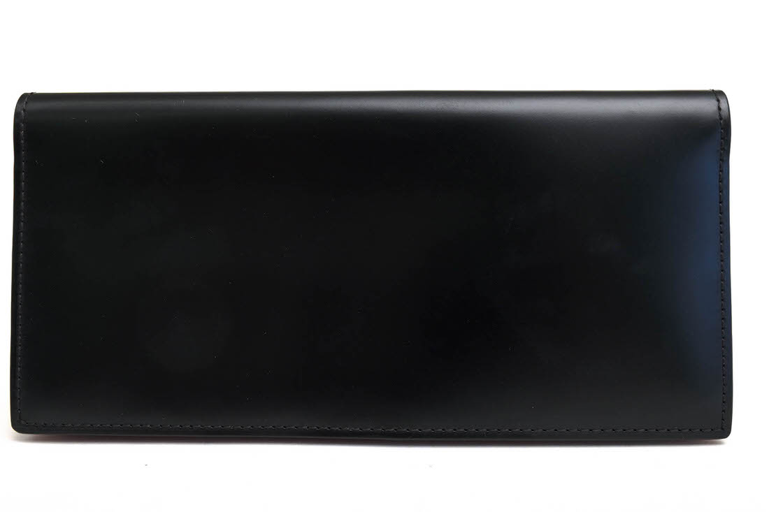 FUJITAKA 長財布 フジタカ 661615 Garnet ガーネット コードバン 純札 通しマチ 長財布 馬革 新喜皮革 小銭入れなし 札入れ 二つ折り 【中古】