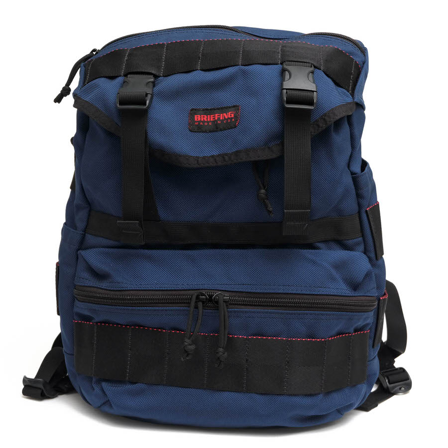 BRIEFING リュック ブリーフィング BRF096219 SIMPLE FLAP シンプルフラップ コンパクトデイパック ミッドナイトブルー ネイビー 紺 1050デニール バリスティックナイロン フラップ式 デイパック 【中古】