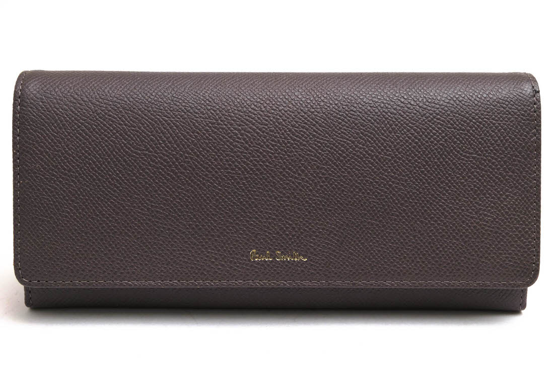 Paul Smith 長財布 ポールスミス PWD306 COLOR FLASH LONG ZIP WALLET カラーフラッシュ 牛革 グレインレザー フラップ式 小銭入れあり ユニセックス 男女兼用 【中古】