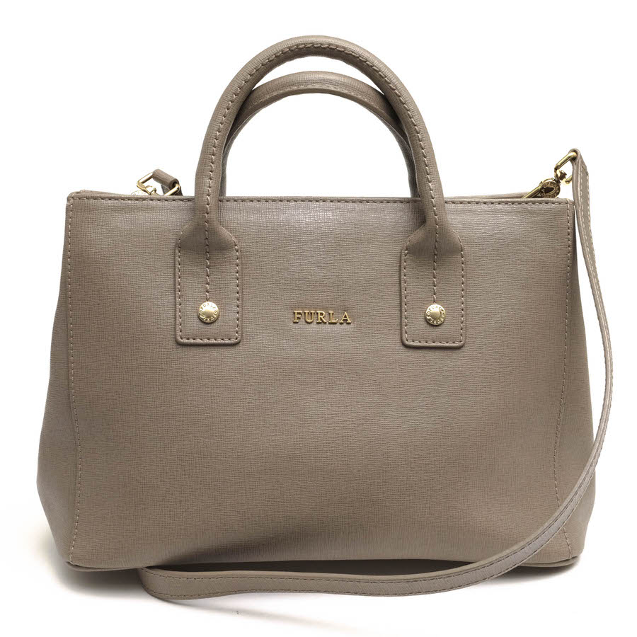 FURLA トートバッグ フルラ LINDA MINI TOTE リンダ ミニ トート サフィアーノレザー 牛革 2WAY ショルダーバッグ 【中古】