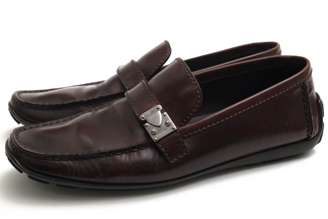 Louis Vuitton ドライビングシューズ ヴィトン FA0037 牛革 カーフ スリッポン 【中古】