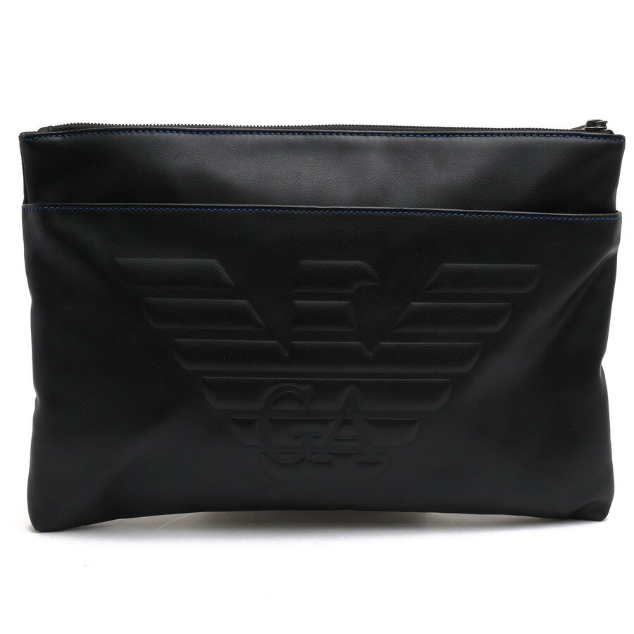 BRANDINGの全商品で利用可↓↓1%OFFクーポン↓↓EMPORIO ARMANI アルマーニ セカンドバッグ/クラッチバッグ メンズ YG90J Y4P094 PU LISCIO商品説明高級服飾ブランドとして知られるアルマーニ。エンポリオレーベルの発端はニューヨークの高級百貨店であるバーニーズから「ビジネスシーンに対応したスーツを作ってほしい」という依頼でした。アルマーニのラグジュアリーなエッセンスを感じさせながらも、トレンド感やモダンさを感じられるラインとして世界中で支持され、ビジネスシーンでのファッションブランドとしてのゆるぎない地位を築いています。フロントにアイコニックなイーグルロゴがデザインされたエンポリオ アルマーニのドキュメントケース。外側にはすぐに取り出したい小物を収納できるファスナーポケットが1つ、内側にはオープンポケットが2つ設けられており、スマートフォンやカードケースなどを整理して収納するのに便利です。商品詳細◆ブランド名　EMPORIO ARMANI◆サイズ詳細　横幅 約36.0cm、縦幅 約24.0cm、マチ 約1.5cm◆仕様　ファスナー開閉、外側：ファスナーポケット×1、内側：オープンポケット×2◆特徴　イーグルロゴ◆型番　YG90J Y4P094◆素材　上質なPUレザー◆素材詳細　PU LISCIO◆色　ブラック 黒◆商品状態　中古品-良い