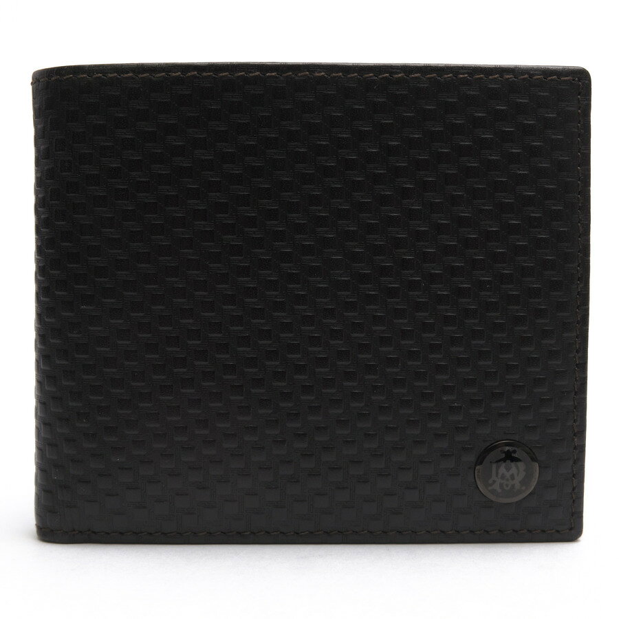 Dunhill 財布 ダンヒル L2V332A MICRO D-EIGHT BILLFOLD 4CC & COIN PURSE マイクロ ディーエイト Lenkrad Hybrid Leather 型押しカーフレザー 牛革 シグネチャー柄 小銭入れあり 二つ折り 