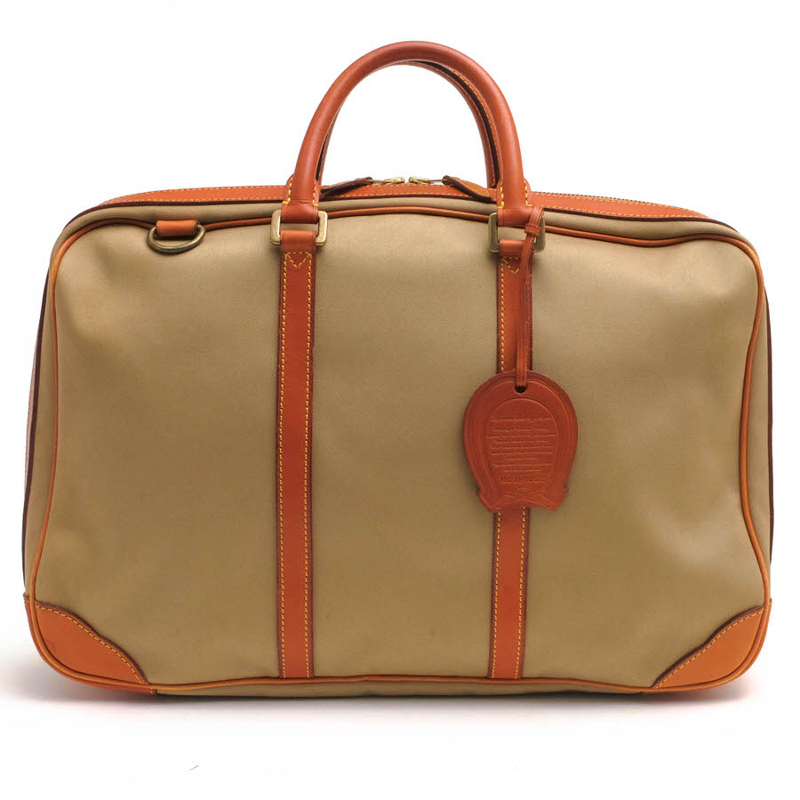 HEMING'S ビジネスバッグ ヘミングス SUN TATSU 高密度コットンツイル サドルレザー 牛革 【中古】