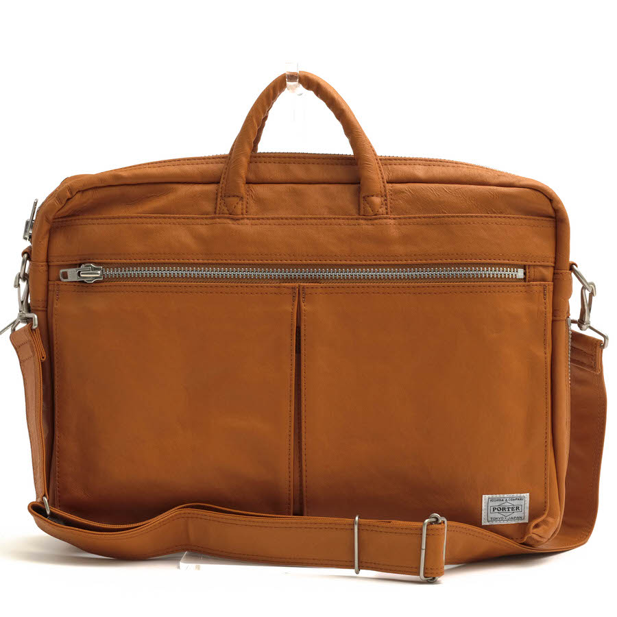 PORTER ビジネスバッグ ポーター 吉田カバン 707-08209 FREE STYLE 2WAY BRIEFCASE フリースタイル 高密度キャンバス ウレタンコーティング 2WAY ショルダーバッグ 【中古】