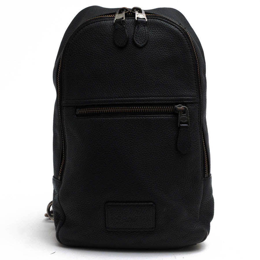 COACH - COACH ショルダーバッグ コーチ F72321 Campus Pack キャンパス パック ポリッシュドペブルレザー 牛革 ボディバッグ シボ革 シュリンクレザー 【中古】