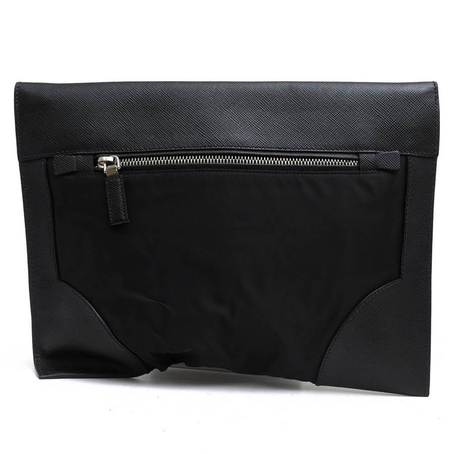 PRADA セカンドバッグ/クラッチバッグ プラダ 2VN089 TESSUTO SAFFIAN NERO 伊リモ...