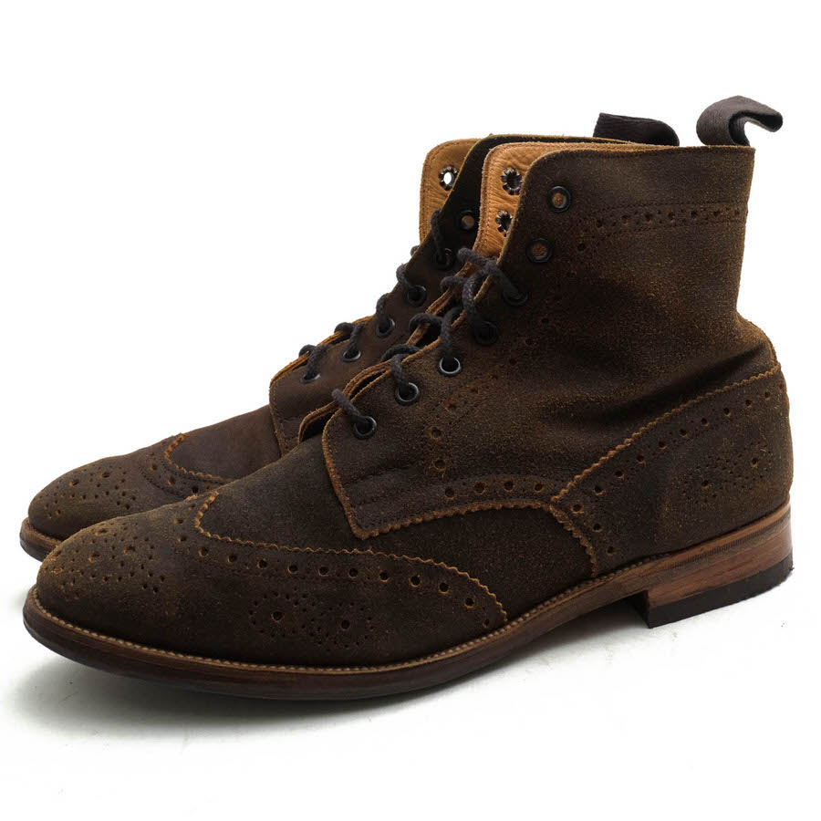 Tricker's レースアップブーツ トリッカーズ M6178 Brogue Boots Paul Smith ポールスミス別注 オイルドスエード 牛革 ダブ...