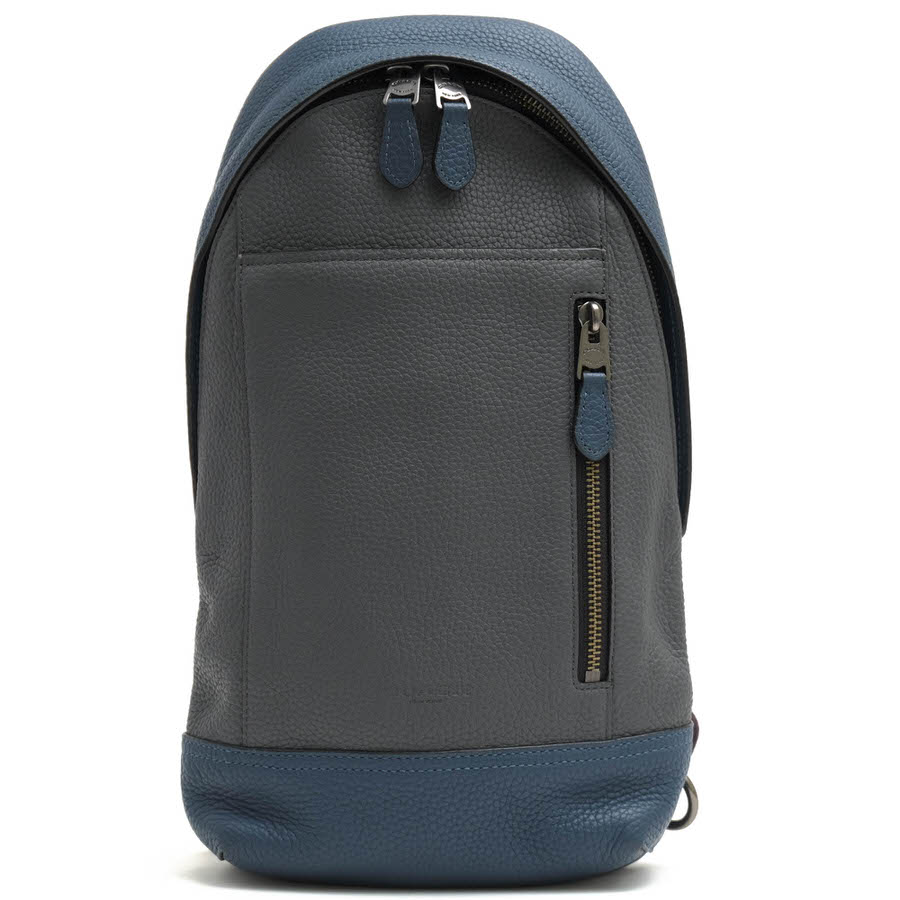 COACH ショルダーバッグ コーチ 23689 Manhattan Sling Pack In Colorblock マンハッタン スリング パック カラーブロック ペブルドレザー 牛革 クロスボディ ボディバッグ バイカラー 【中古】