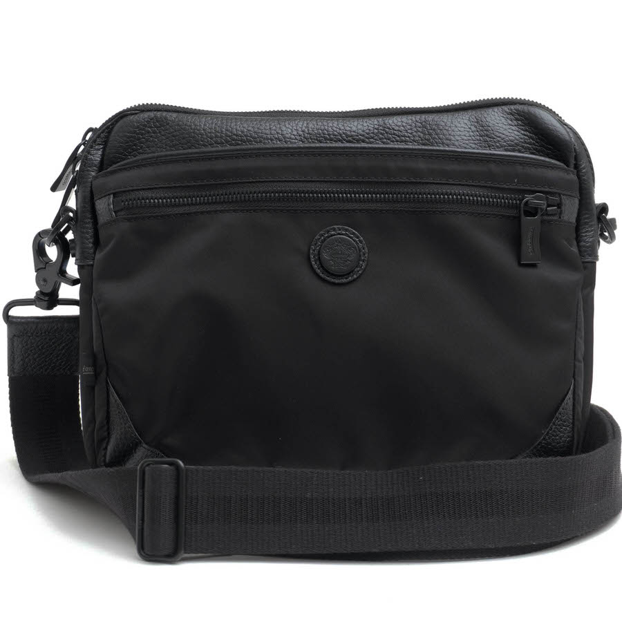 orobianco ショルダーバッグ オロビアンコ 9234300 01 ARRIVO BK 伊リモンタ社ナイロン 牛革 リボン シ..