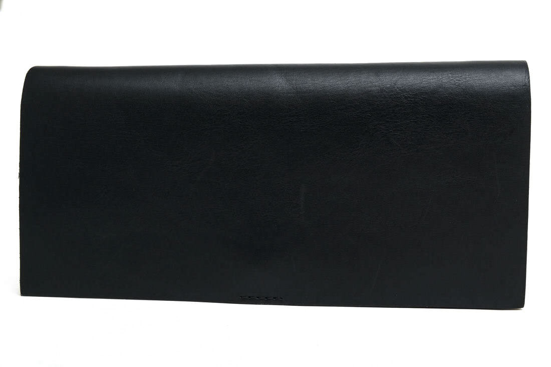 Aeta 長財布 アエタ WALLET 3 LAYER BLACK LE14 キップレザー 牛革 小銭入れあり 二つ折り 【中古】